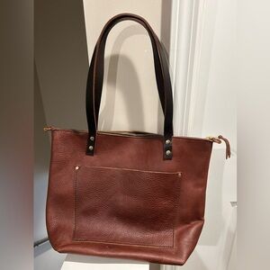 Portland Leather Co Almost Perfect Brown Leather Tote Bag